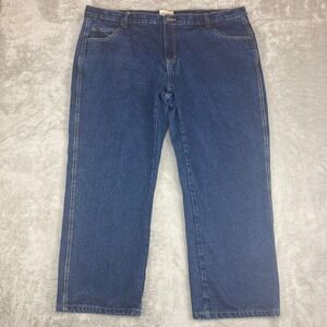 Red Head‎ Brand Co Plaid Lined Denim Jeans Mens 44x30 Blue Cotton Relaxed Fit
